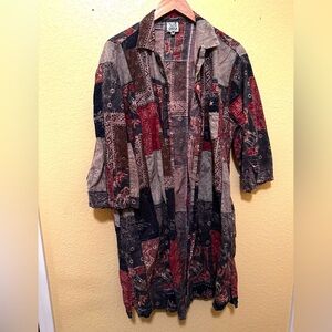 Jaded Gypsy Patchwork Long Sleeve Duster Coat